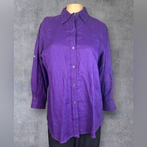 Ralph Lauren Purple Linen Shirt - Size XS